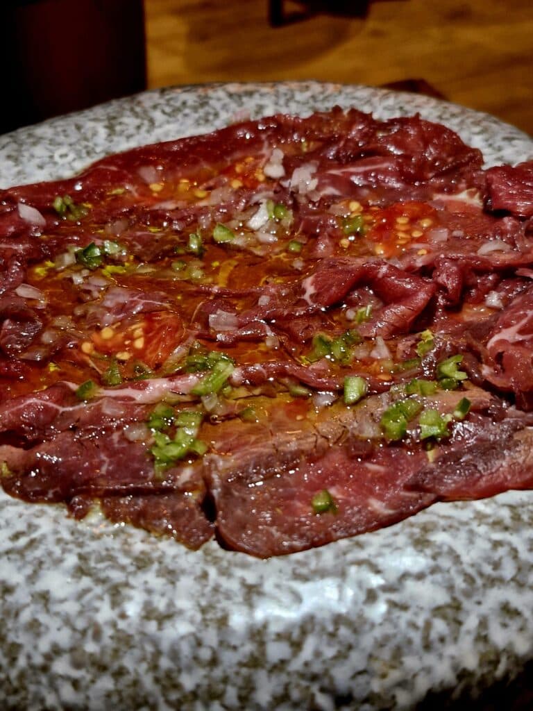 Cured rump meat